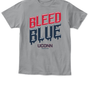 BLEED BLUE SHIRT Connecticut Huskies APKT sport grey front.jpg