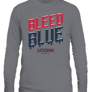 BLEED BLUE SHIRT Connecticut Huskies CALS graphite heather front.jpg