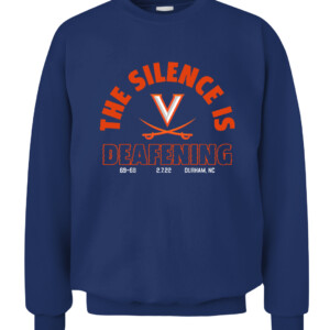 THE SILENCE IS DEAFENING SHIRT Virginia Cavaliers CACS navy front.jpg
