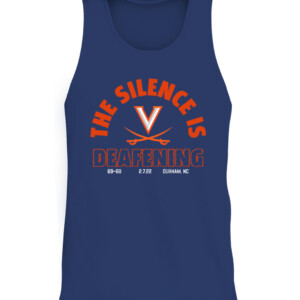 THE SILENCE IS DEAFENING SHIRT Virginia Cavaliers CATT navy front.jpg