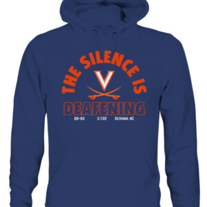 THE SILENCE IS DEAFENING SHIRT Virginia Cavaliers CAUH navy front.jpg