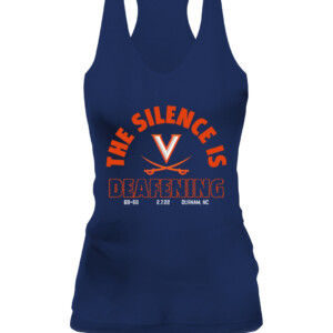 THE SILENCE IS DEAFENING SHIRT Virginia Cavaliers CAWT navy front.jpg