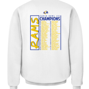 RAMS SUPER BOWL CHAMPIONS ROSTER SHIRT Los Angeles Rams 2022 Super Bowl LVI Champions CACS white back.jpg