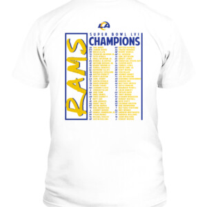 RAMS SUPER BOWL CHAMPIONS ROSTER SHIRT Los Angeles Rams 2022 Super Bowl LVI Champions CAPT white back.jpg
