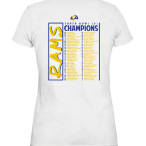 RAMS SUPER BOWL CHAMPIONS ROSTER SHIRT Los Angeles Rams 2022 Super Bowl LVI Champions CAWTS white back.jpg