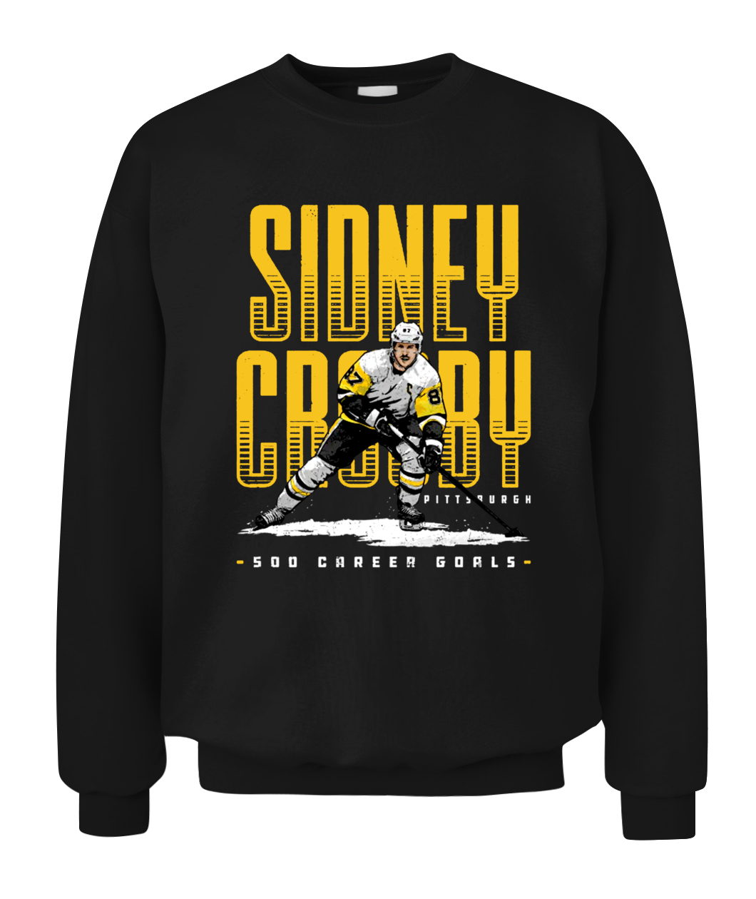 Sidney Crosby Pittsburgh 500 Goals Shirt SIDNEY CROSBY Pittsburgh Penguins-CACS-black-front.jpg Sidney Crosby Pittsburgh 500 Goals Shirt SIDNEY CROSBY Pittsburgh Penguins CACS black front.jpg