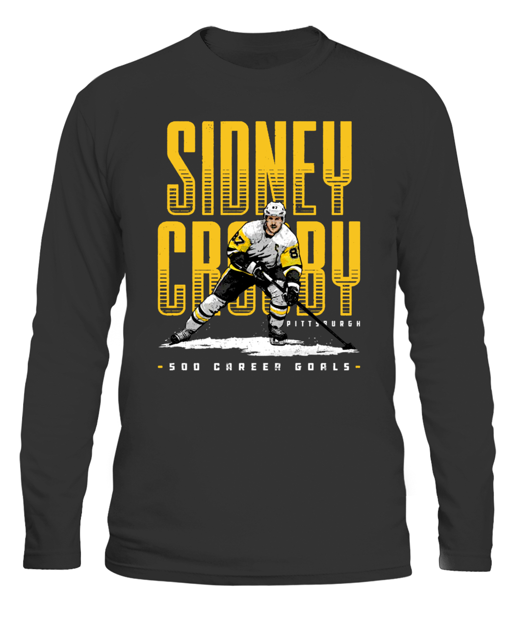 Sidney Crosby Pittsburgh 500 Goals Shirt SIDNEY CROSBY Pittsburgh Penguins-CALS-black-front.jpg Sidney Crosby Pittsburgh 500 Goals Shirt SIDNEY CROSBY Pittsburgh Penguins CALS black front.jpg