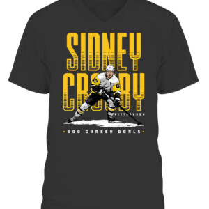Sidney Crosby Pittsburgh 500 Goals Shirt SIDNEY CROSBY Pittsburgh Penguins CAVN black front.jpg