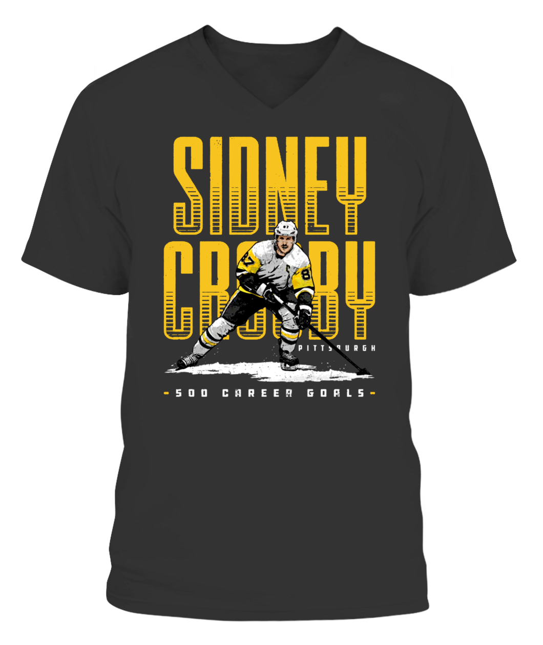 Sidney Crosby Pittsburgh 500 Goals Shirt SIDNEY CROSBY Pittsburgh Penguins-CAVN-black-front.jpg Sidney Crosby Pittsburgh 500 Goals Shirt SIDNEY CROSBY Pittsburgh Penguins CAVN black front.jpg