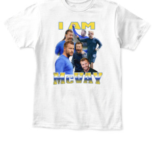 I AM SM SHIRT Sean Mcvay Los Angeles Rams 2022 Super Bowl LVI Champions APKT white front.jpg