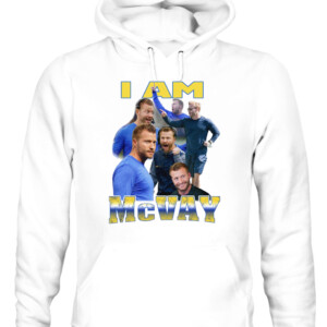 I AM SM SHIRT Sean Mcvay Los Angeles Rams 2022 Super Bowl LVI Champions CAUH white front.jpg