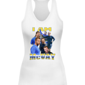 I AM SM SHIRT Sean Mcvay Los Angeles Rams 2022 Super Bowl LVI Champions CAWT white front.jpg