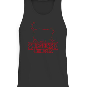 STRANGER CHONK SHIRT Funny Stranger Things chonk cat CATT black front.jpg