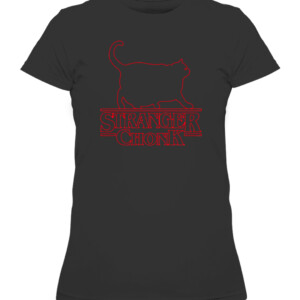 STRANGER CHONK SHIRT Funny Stranger Things chonk cat CAWTS black front.jpg
