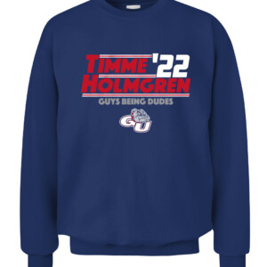 TIMME HOLMGREN '22 SHIRT Drew Timme and Chet Holmgren Gonzaga Bulldogs Basketball CACS navy front.jpg