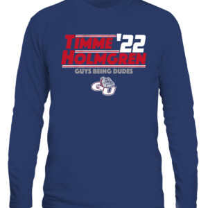 TIMME HOLMGREN '22 SHIRT Drew Timme and Chet Holmgren Gonzaga Bulldogs Basketball CALS navy front.jpg