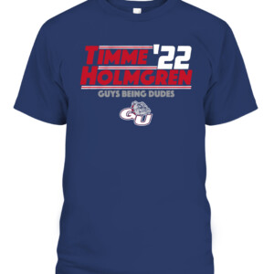 TIMME HOLMGREN '22 SHIRT Drew Timme and Chet Holmgren Gonzaga Bulldogs Basketball CAPT navy front.jpg
