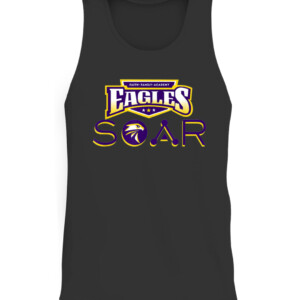 E SOAR T Shirt Eagles & Lady Eagles Faith Family Academy Athletics CATT black front.jpg