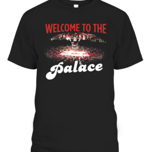 WELCOME TO THE PALACE SHIRT Arkansas Razorbacks Basketball Bud Walton Arena CAPT black front.jpg