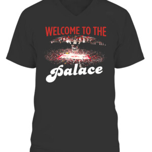 WELCOME TO THE PALACE SHIRT Arkansas Razorbacks Basketball Bud Walton Arena CAVN black front.jpg