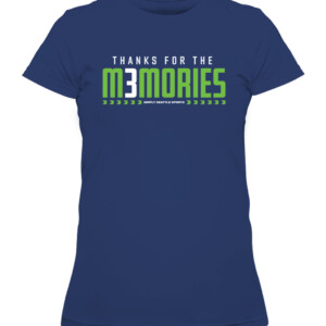 THANKS FOR THE MEMORIES SHIRT Russell Wilson, celebrate Russ's last 10 years in Seattle, Seattle Seahawks CAWTS navy front.jpg
