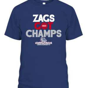 ZAGS GOT CHAMPS SHIRT Gonzaga Bulldogs CAPT navy front.jpg