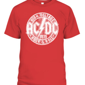 ACDC High Voltage Rock & Roll 1975 Red Men’s T Shirt CAPT red front.jpg