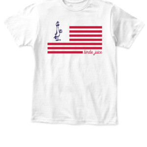 Birdie Juice Flag T Shirt APKT white front.jpg