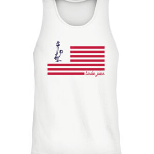 Birdie Juice Flag T Shirt CATT white front.jpg