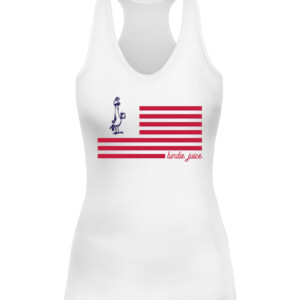 Birdie Juice Flag T Shirt CAWT white front.jpg