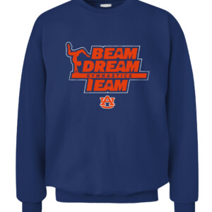 BEAM DREAM TEAM SHIRT AUBURN GYMNASTICS, AUBURN TIGERS CACS navy front.jpg