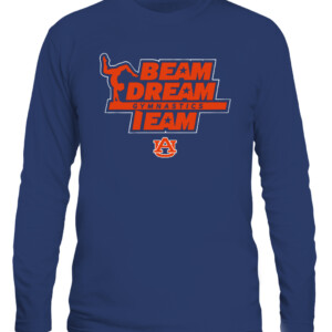 BEAM DREAM TEAM SHIRT AUBURN GYMNASTICS, AUBURN TIGERS CALS navy front.jpg