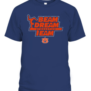 BEAM DREAM TEAM SHIRT AUBURN GYMNASTICS, AUBURN TIGERS CAPT navy front.jpg
