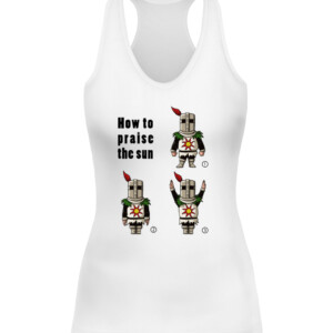 How To Praise The Dun Shirt solaire knight, solar knight, DARK SOULS CAWT white front.jpg