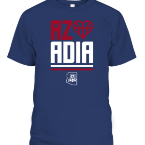 AZ LOVES ADIA SHIRT Arizona Women's Basketball, Arizona Wildcats CAPT navy front.jpg