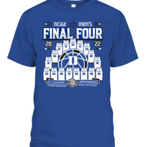 Duke FINAL FOUR Roster SHIRT Duke Blue Devils 2022 NCAA Men's Basketball Tournament March Madness Final Four CAPT royal front.jpg