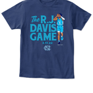 THE R.J. DAVIS GAME SHIRT R.J. Davis, Final Four, North Carolina Tar Heels