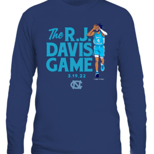 THE R.J. DAVIS GAME SHIRT R.J. Davis, Final Four, North Carolina Tar Heels