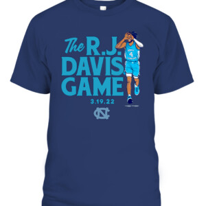 THE R.J. DAVIS GAME SHIRT R.J. Davis, Final Four, North Carolina Tar Heels