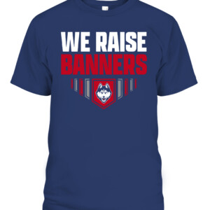 WE WANT UCONN SHIRT UConn Women's Basketball, 2022 Big East Tournament Champions, Connecticut Huskies CAPT navy front.jpg