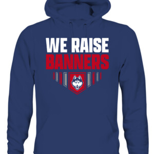 WE WANT UCONN SHIRT UConn Women's Basketball, 2022 Big East Tournament Champions, Connecticut Huskies CAUH navy front.jpg