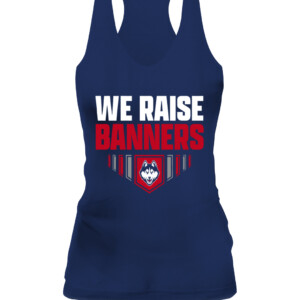 WE WANT UCONN SHIRT UConn Women's Basketball, 2022 Big East Tournament Champions, Connecticut Huskies CAWT navy front.jpg