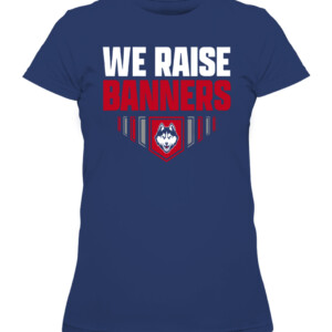 WE WANT UCONN SHIRT UConn Women's Basketball, 2022 Big East Tournament Champions, Connecticut Huskies CAWTS navy front.jpg