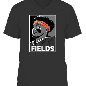 FIELDS SHIRT Justin Fields, Chicago Bears CAVN black front.jpg