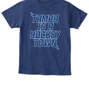 TAMPA IS A HOCKEY TOWN SHIRT Tampa Bay Lightning APKT navy front 1.jpg