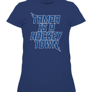 TAMPA IS A HOCKEY TOWN SHIRT Tampa Bay Lightning CAWTS navy front 1.jpg