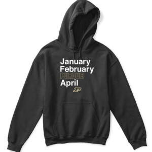 JANUARY FEBRUARY PURDUE APRIL SHIRT Purdue Boilermakers APKH black front.jpg
