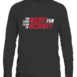 THE MOST FUN TEAM IN HOCKEY SHIRT Carolina Hurricanes CALS black front.jpg