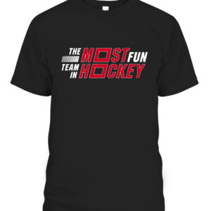 THE MOST FUN TEAM IN HOCKEY SHIRT Carolina Hurricanes CAPT black front.jpg