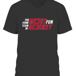 THE MOST FUN TEAM IN HOCKEY SHIRT Carolina Hurricanes CAVN black front.jpg